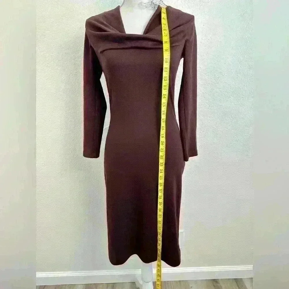 Salvatore Ferragamo Wool Plum Pencil Dress Size 38 - Picture 6 of 10